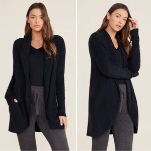 Barefoot Dreams CozyChic Lite® Circle Cardi in black.